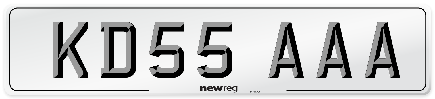 KD55 AAA Number Plate from New Reg